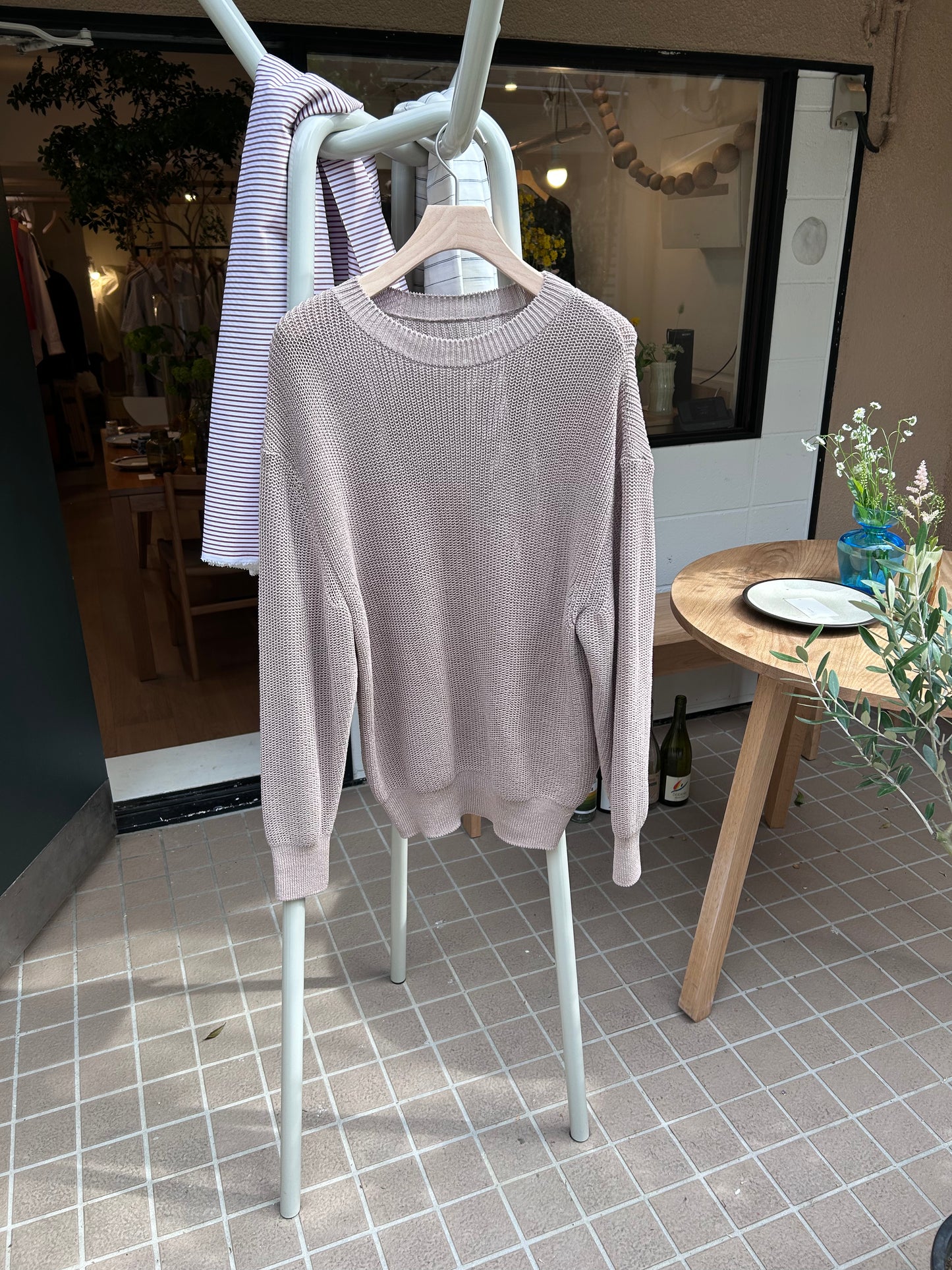 FUJI COTTON STANDARD KNIT (pink beige)