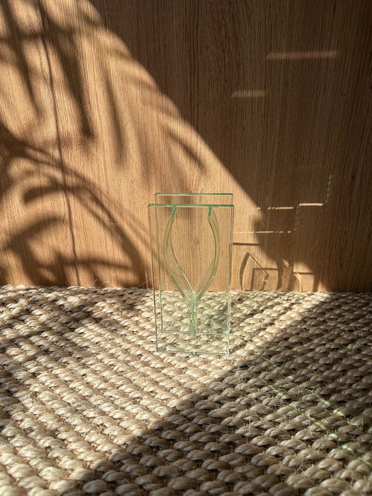clear glas vase