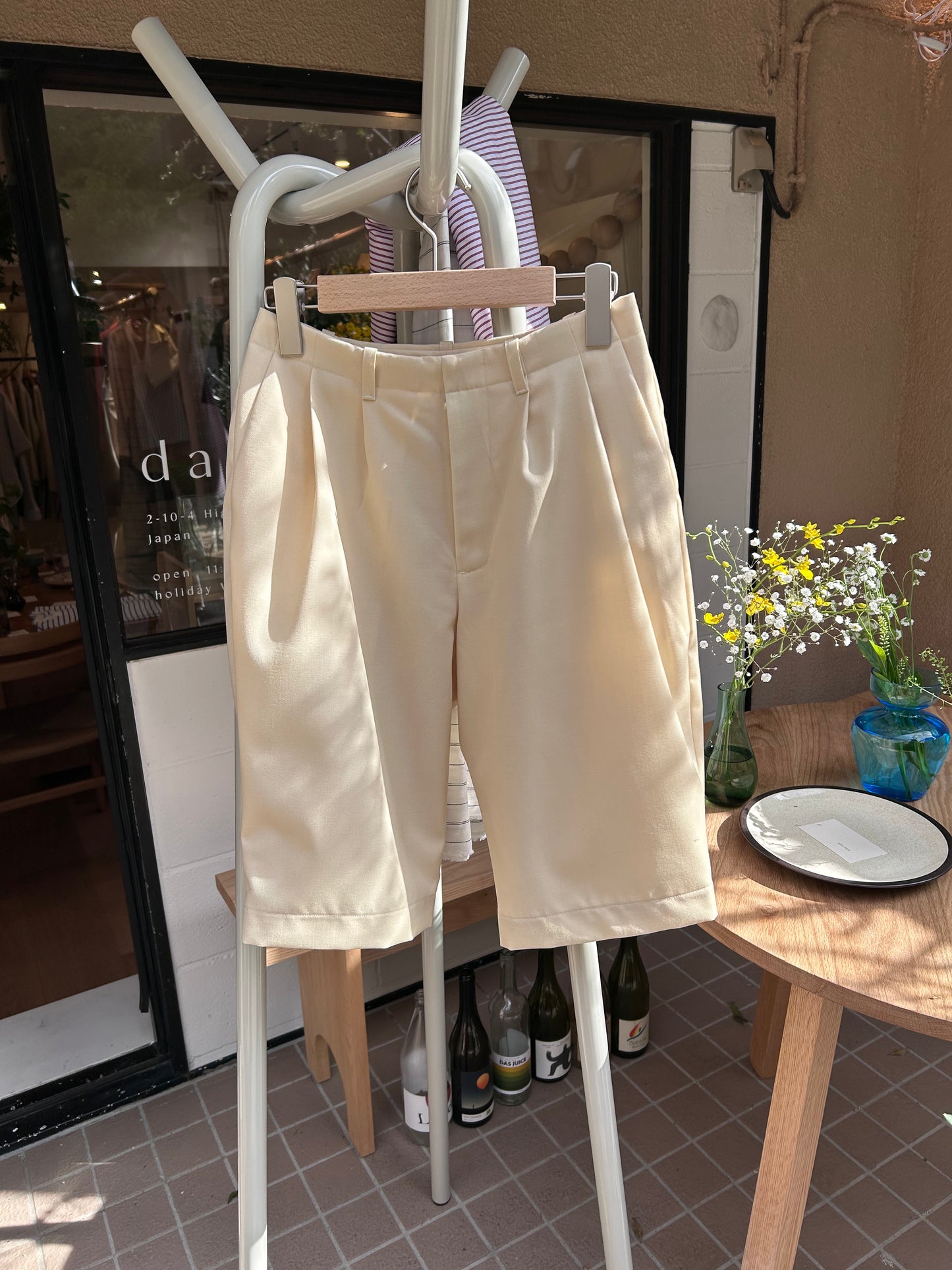 FUJI WOOL SHORTS(off white)