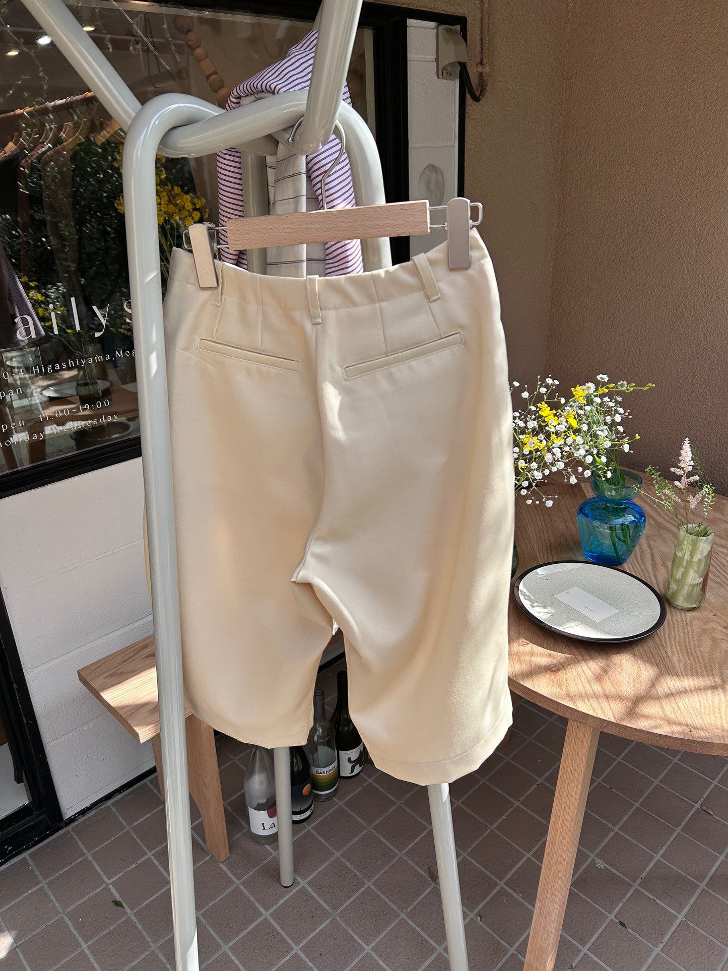 FUJI WOOL SHORTS(off white)