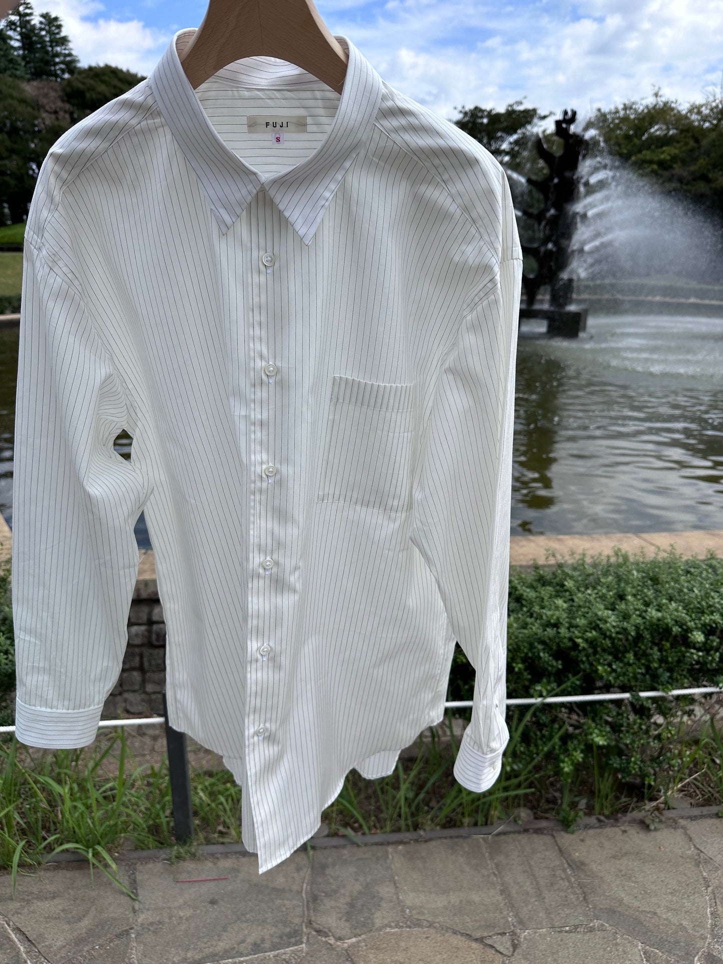 FUJI×dailystore ピンストライプシャツ