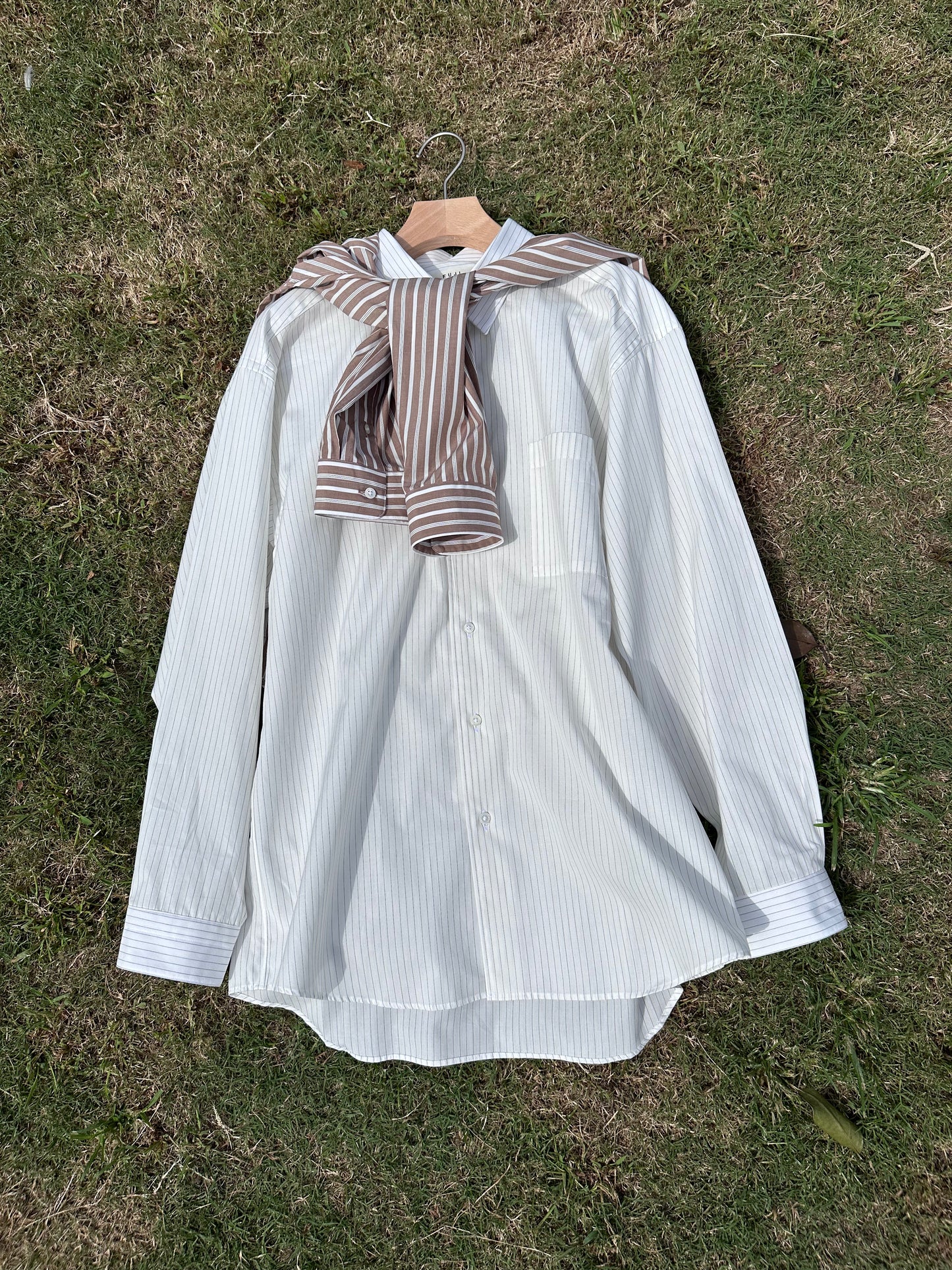 FUJI×dailystore ピンストライプシャツ