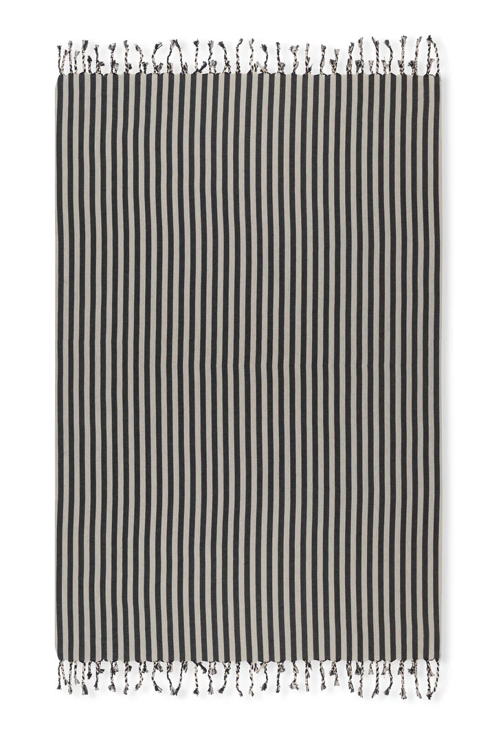 Mizar&Alcor Bath&Hand Towel -Striped Black-