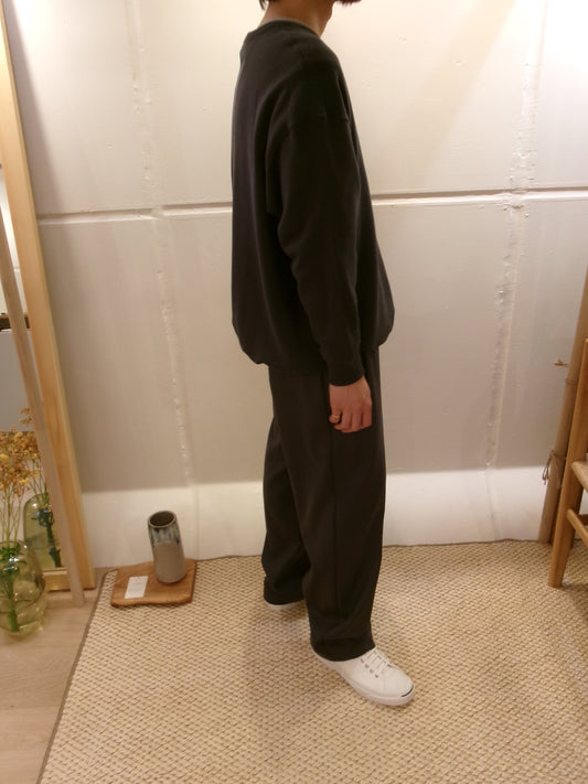 FUJI two tuck slacks(charcoal gray)