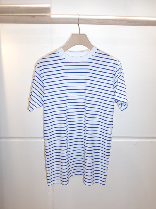 FUJI SUPIMA COTTON BORDER S/S T-SHIRTS / femme