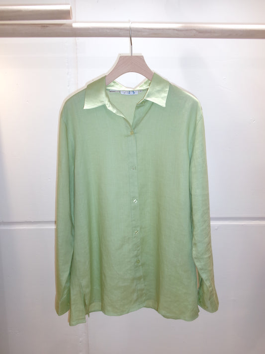 Green linen shirt