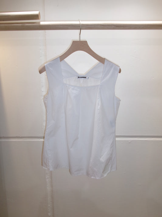 Jil Sander White Sleeveless Top