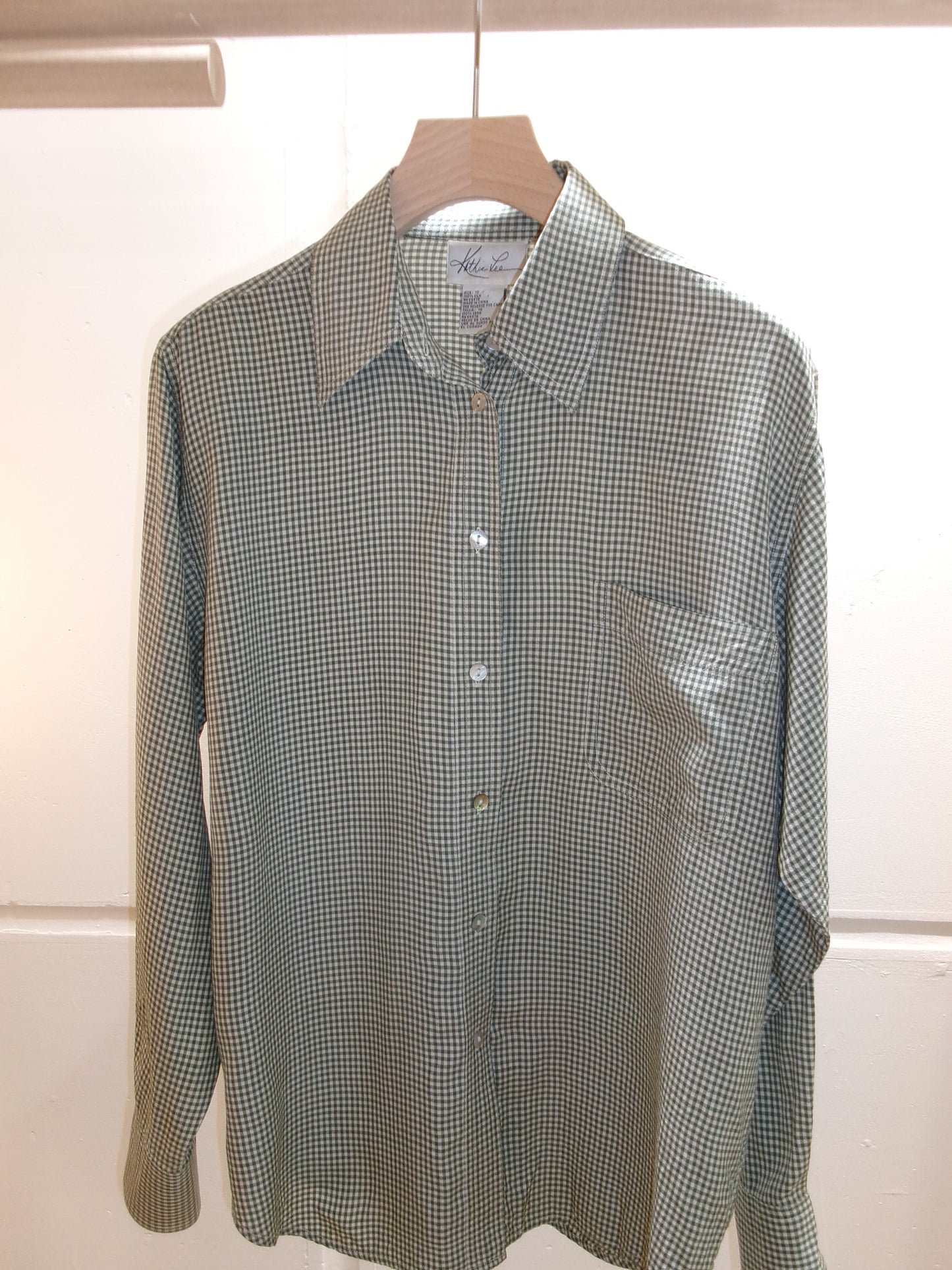 Silk Gingham Blouse