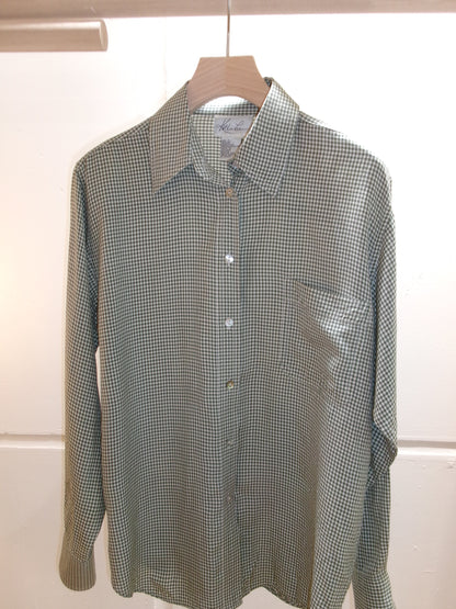 Silk Gingham Blouse