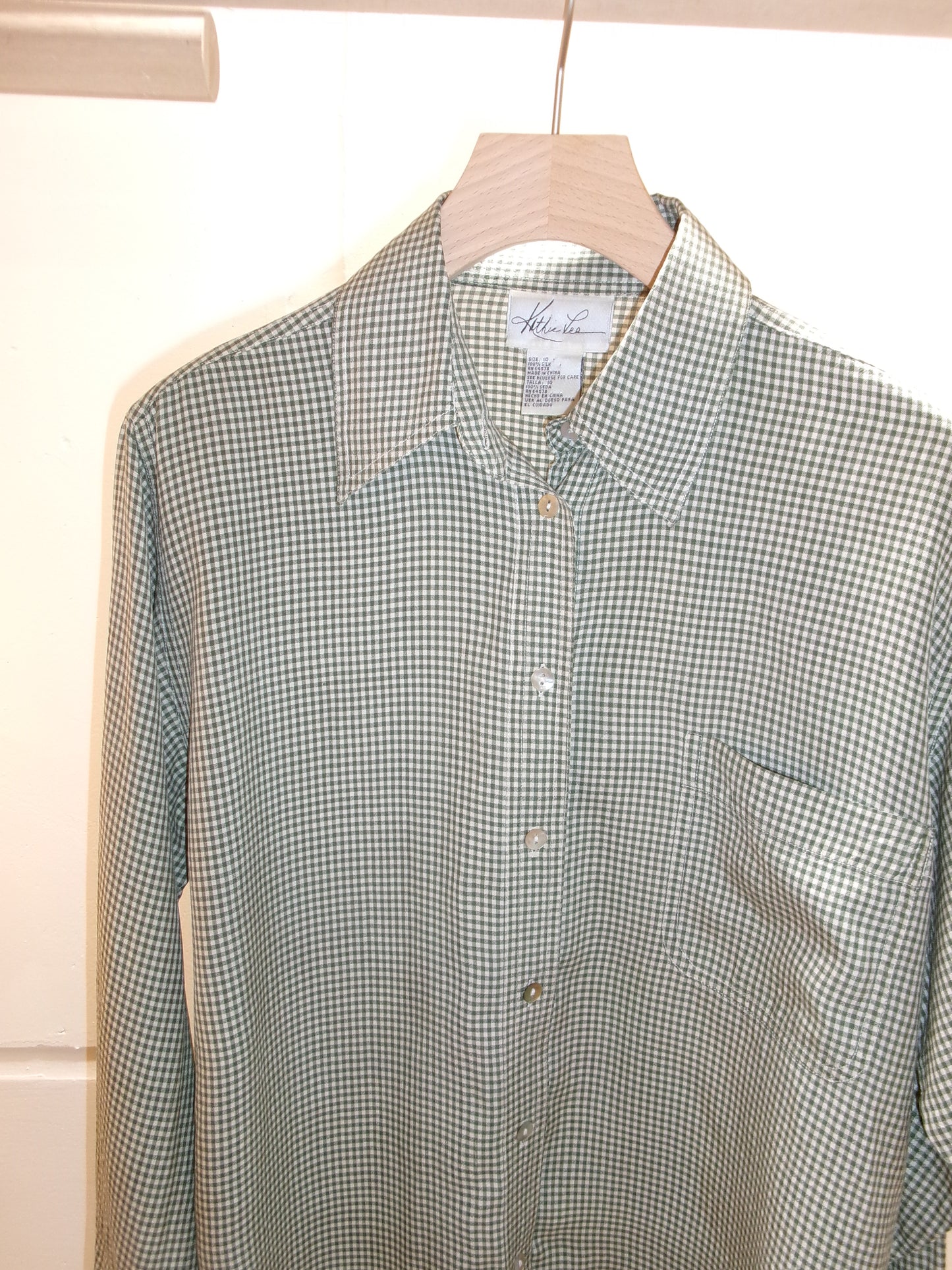 Silk Gingham Blouse