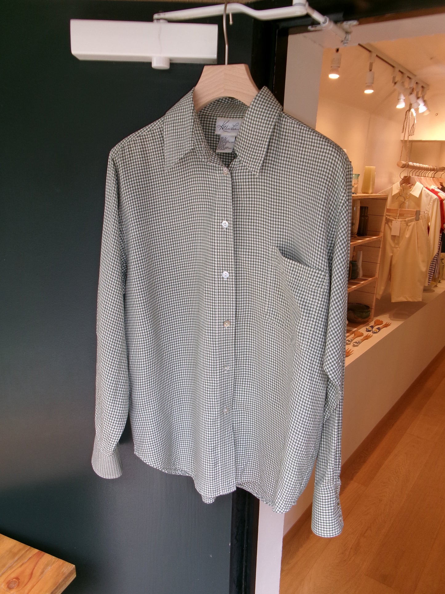 Silk Gingham Blouse