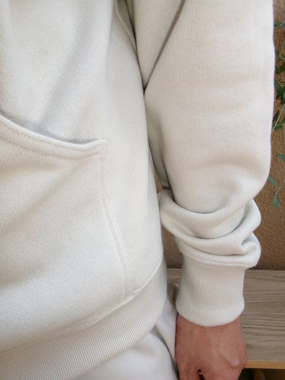 FUJI COTTON ZIP UP HOODIE(IVORY)