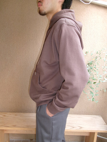 FUJI COTTON ZIP UP HOODIE(BROWN)