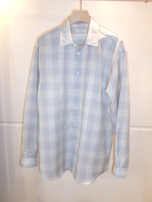FUJI WOOL CHECK STANDARD SHIRT(BLUE)