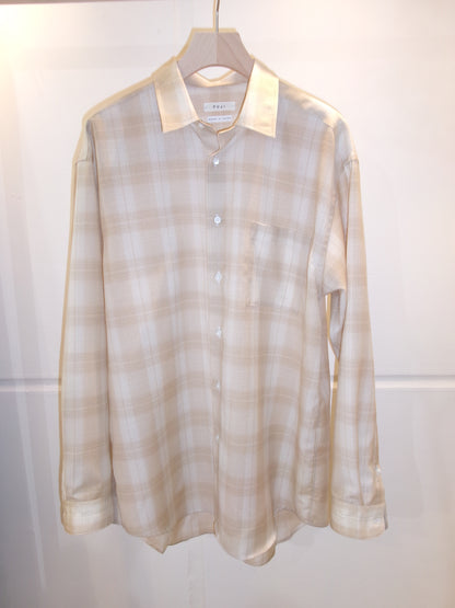 FUJI WOOL CHECK STANDARD SHIRT(ORANGE)