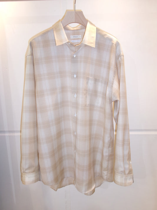 FUJI WOOL CHECK STANDARD SHIRT(ORANGE)