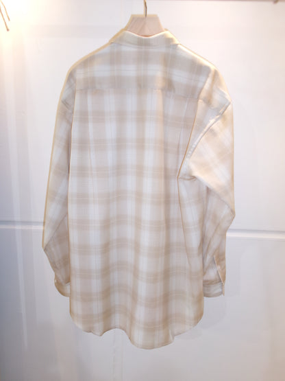 FUJI WOOL CHECK STANDARD SHIRT(ORANGE)