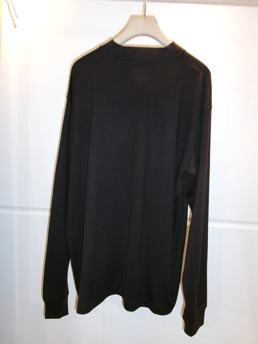 FUJI WOOL L/S T-SHIRTS(BROWN)