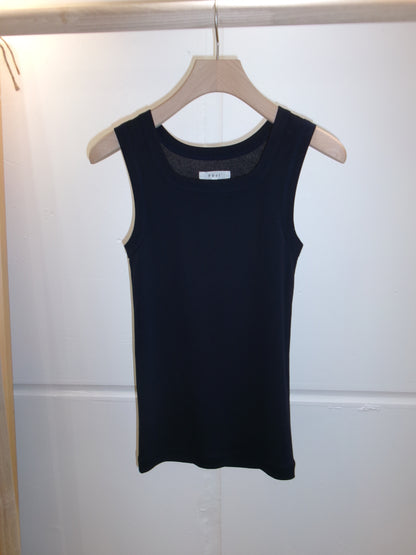 FUJI COTTON SQUARE TANK TOP(NAVY)