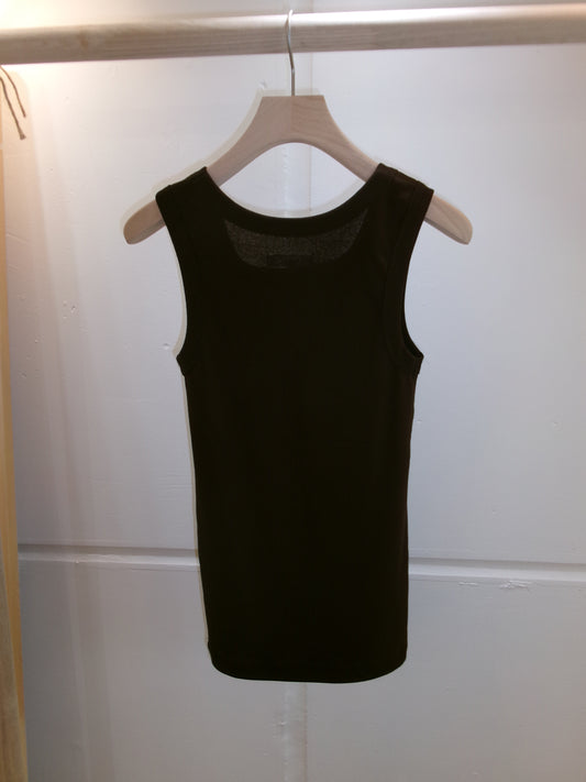 FUJI COTTON SQUARE TANK TOP(BROWN)