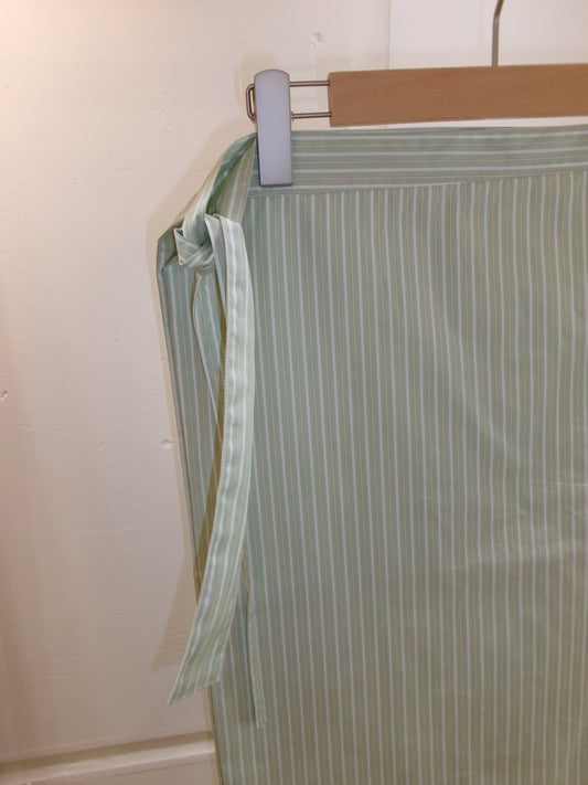 FUJI COTTON STRIPE PADET WRAP SKIRT