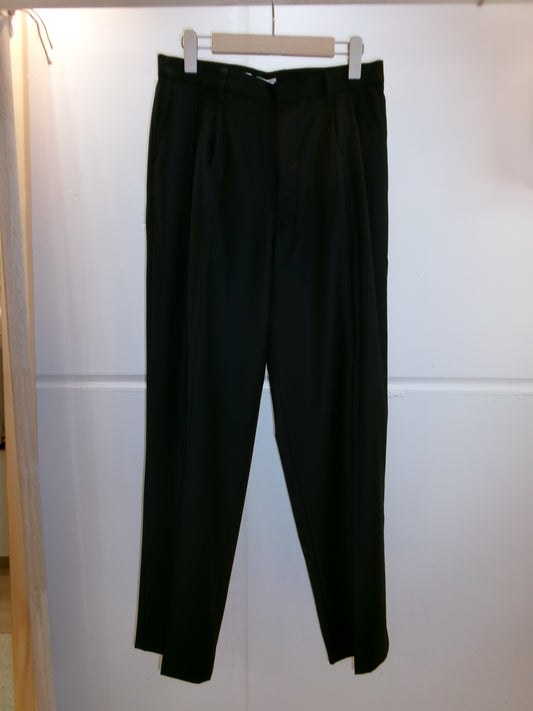 FUJI WOOL SILK TWO TUCK SLACKS