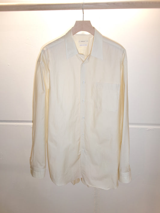 FUJI SILK COTTON STANDARD SHIRT-IVORY-
