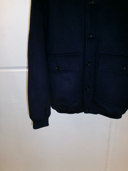 FUJI WOOL MELTON BASIC BLOUSON-NAVY-