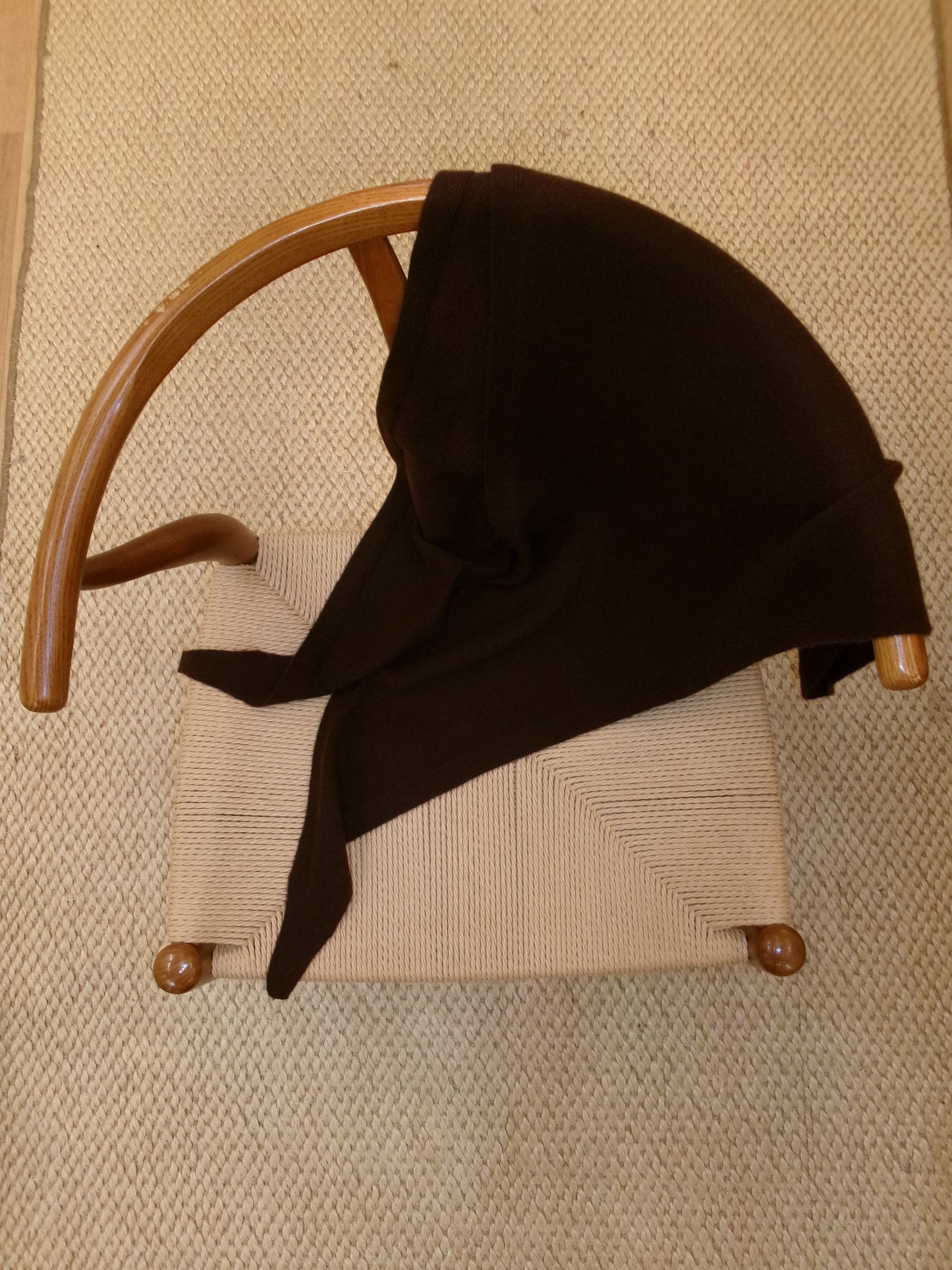 FUJI WHITE CASHMERE SCARF-BROWN-