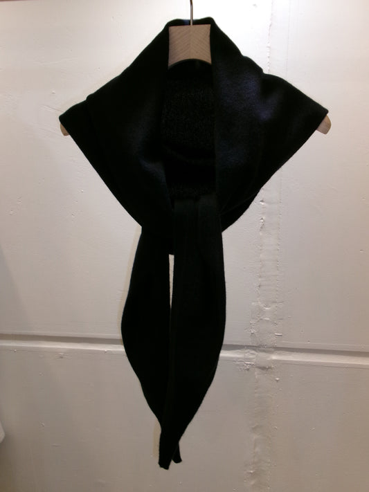 FUJI WHITE CASHMERE SCARF-NAVY-