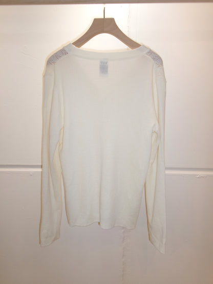 Lace Knit Cardigan – Ivory