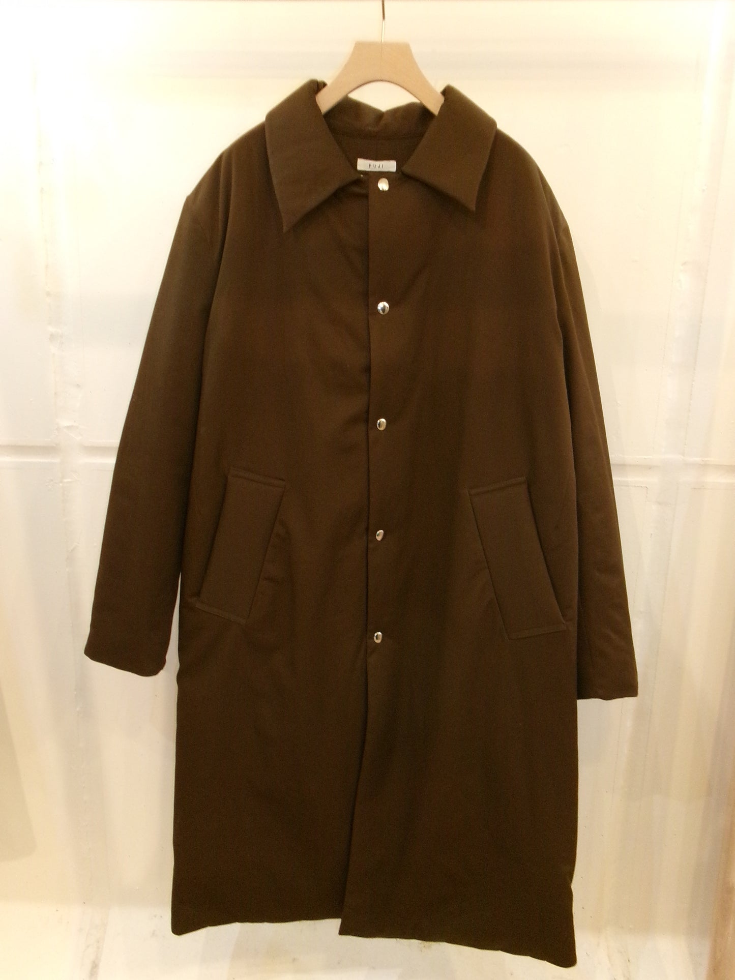 FUJI COTTON TWIL PADET COAT-BROWN-