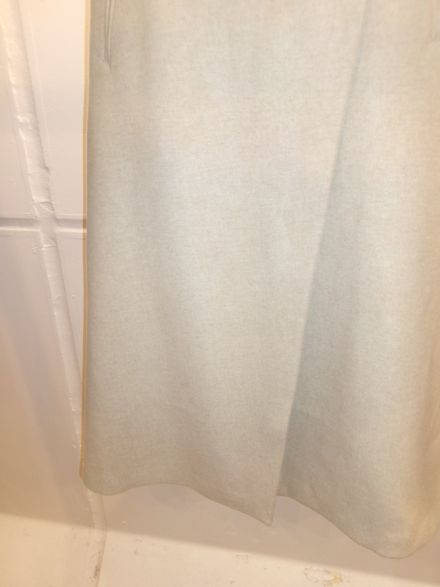 FUJI LAMBSWOOL MELTON LONG SKIRT-IVORY-