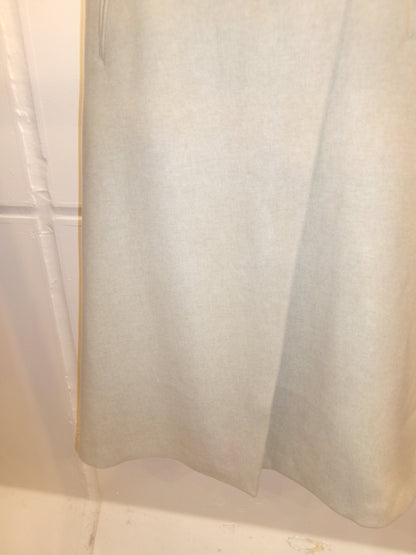 FUJI LAMBSWOOL MELTON LONG SKIRT-IVORY-