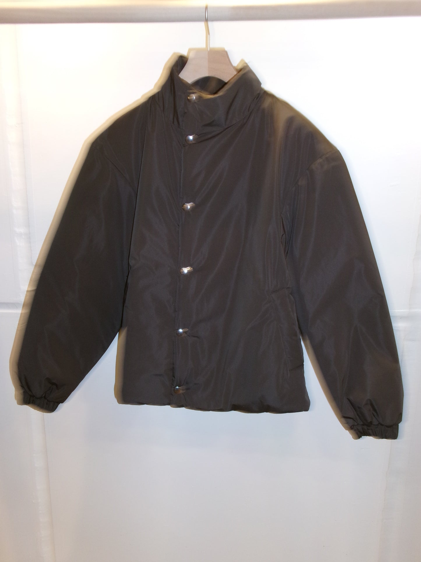 FUJI SILK POLYESTER PADET JACKET-BROWN- femme