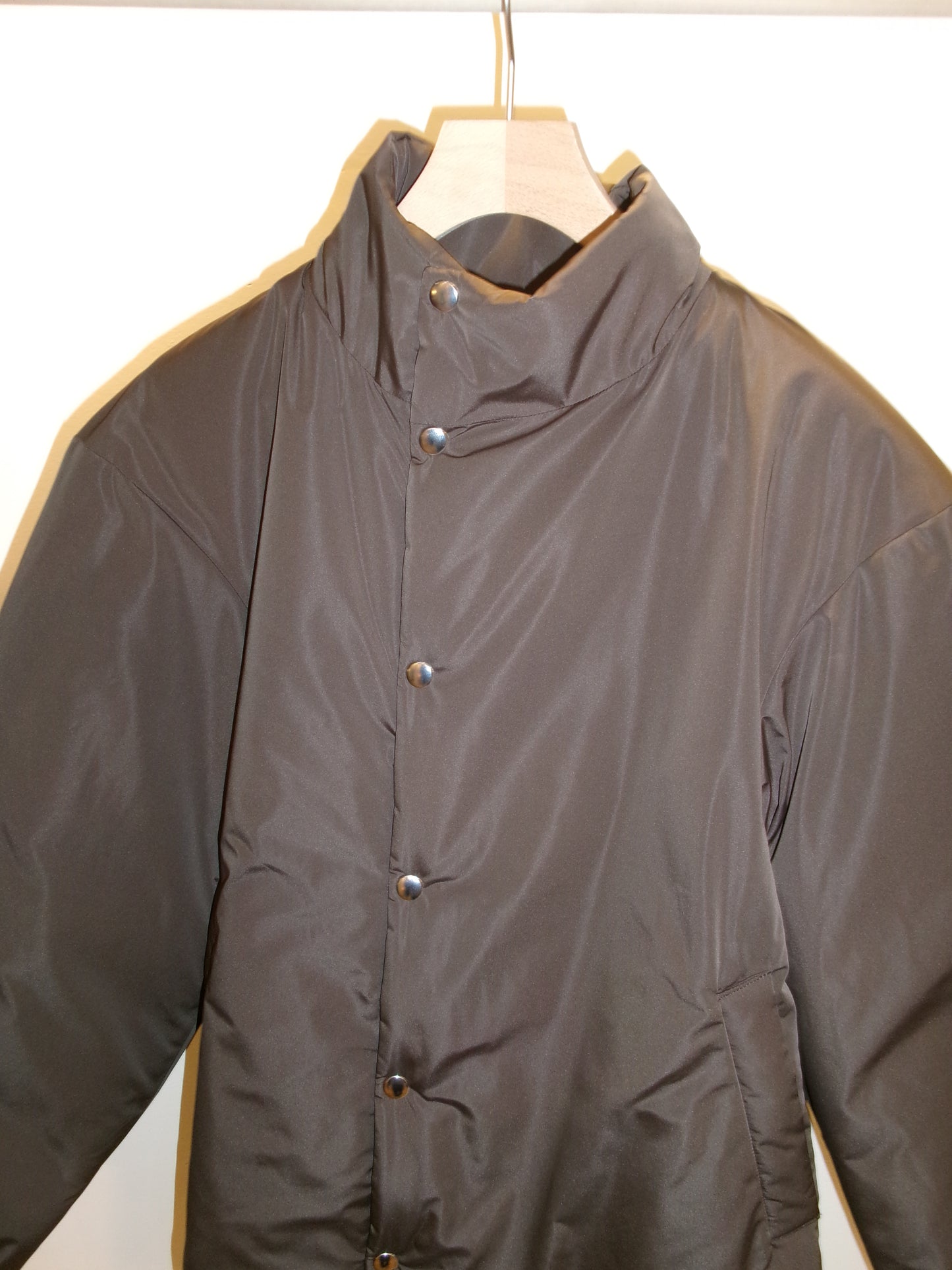FUJI SILK POLYESTER PADET JACKET-BROWN- femme