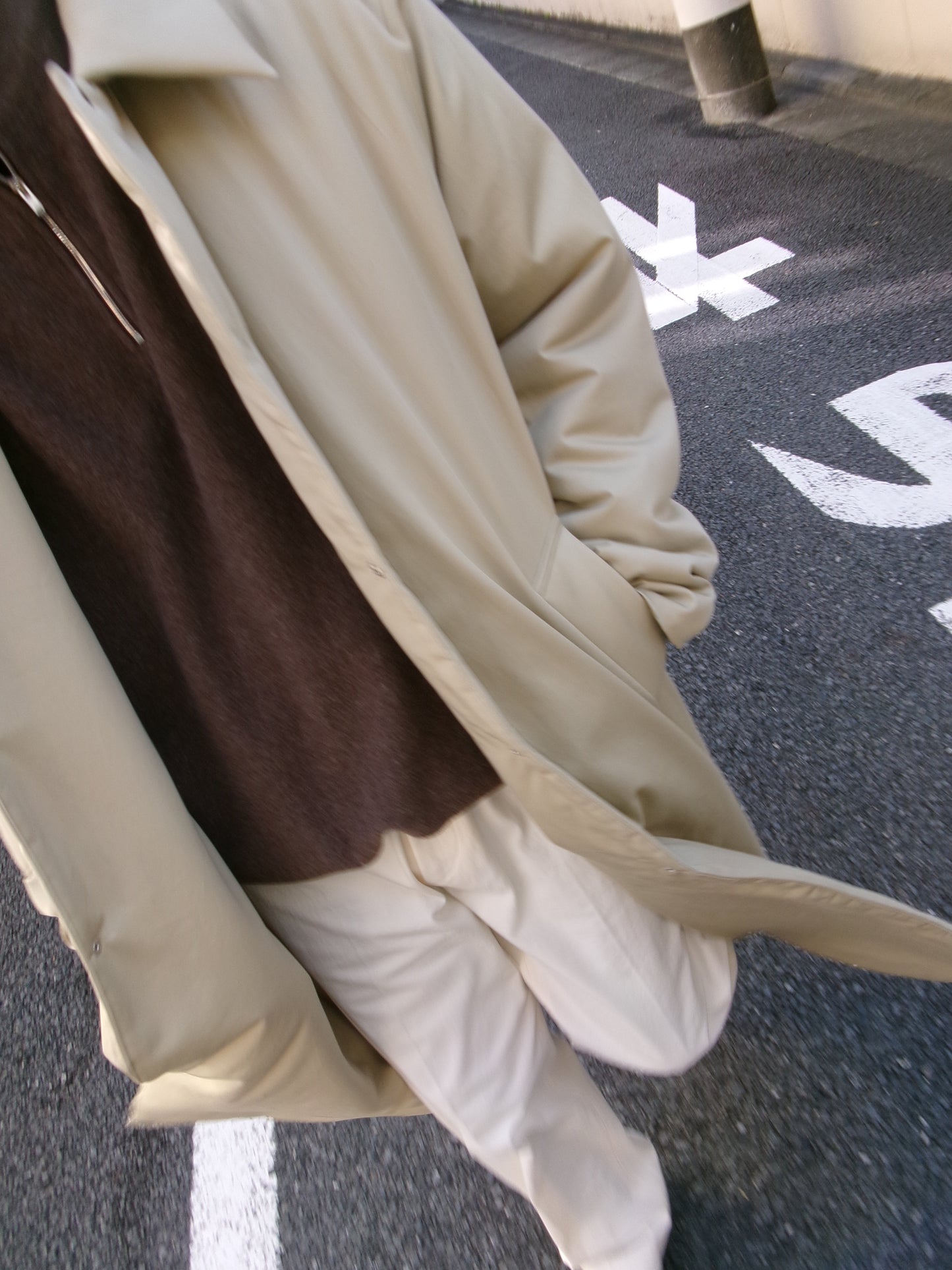 FUJI COTTON TWIL PADET COAT-BEIGE-