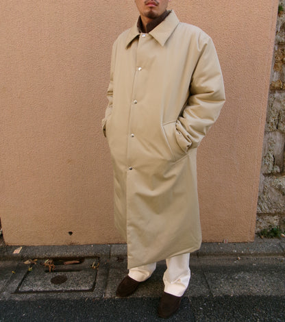 FUJI COTTON TWIL PADET COAT-BEIGE-