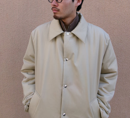 FUJI COTTON TWIL PADET COAT-BEIGE-