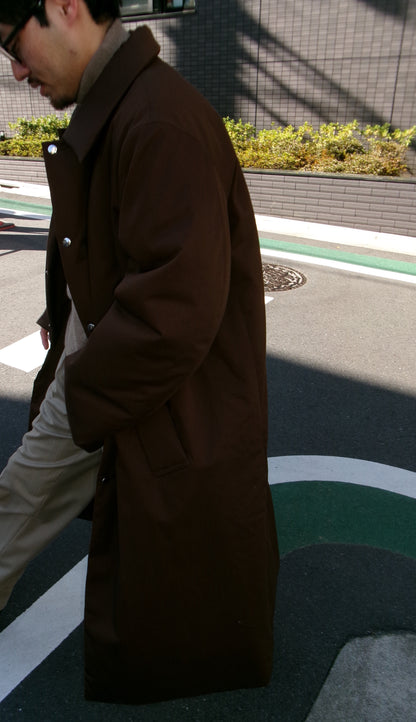 FUJI COTTON TWIL PADET COAT-BROWN-