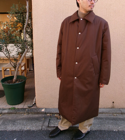 FUJI COTTON TWIL PADET COAT-BROWN-