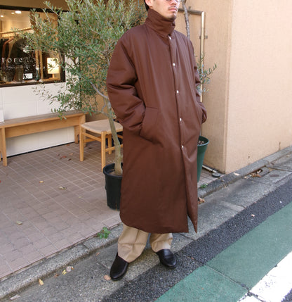 FUJI COTTON TWIL PADET COAT-BROWN-