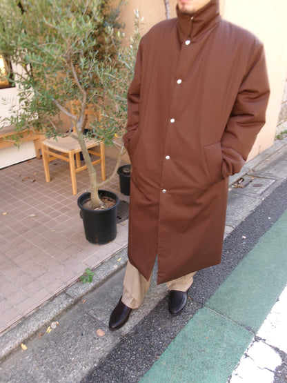 FUJI COTTON TWIL PADET COAT-BROWN-