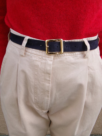 FUJI SUEDE BELT -NAVY-