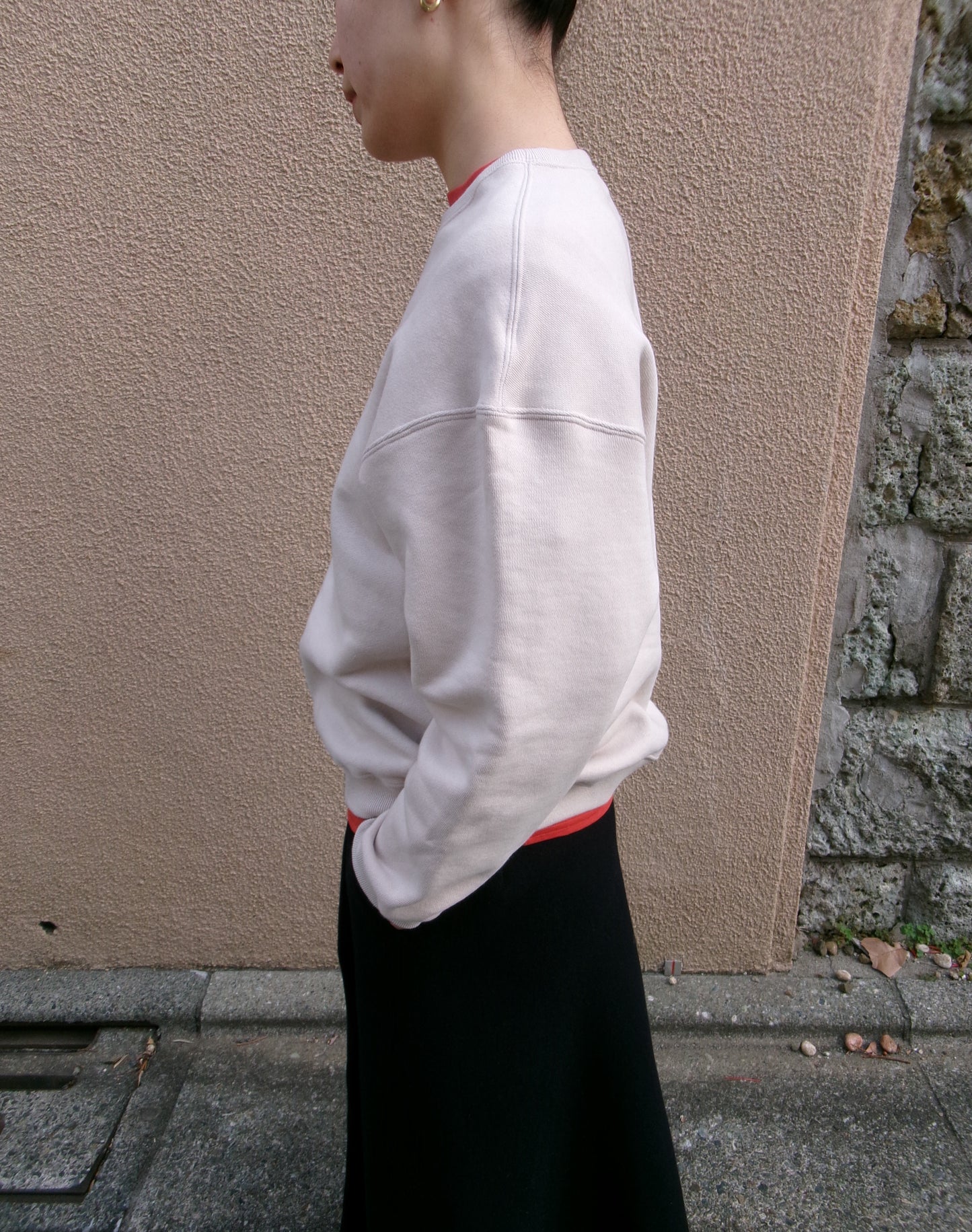 FUJI CREW NECK SWEAT- PINK-