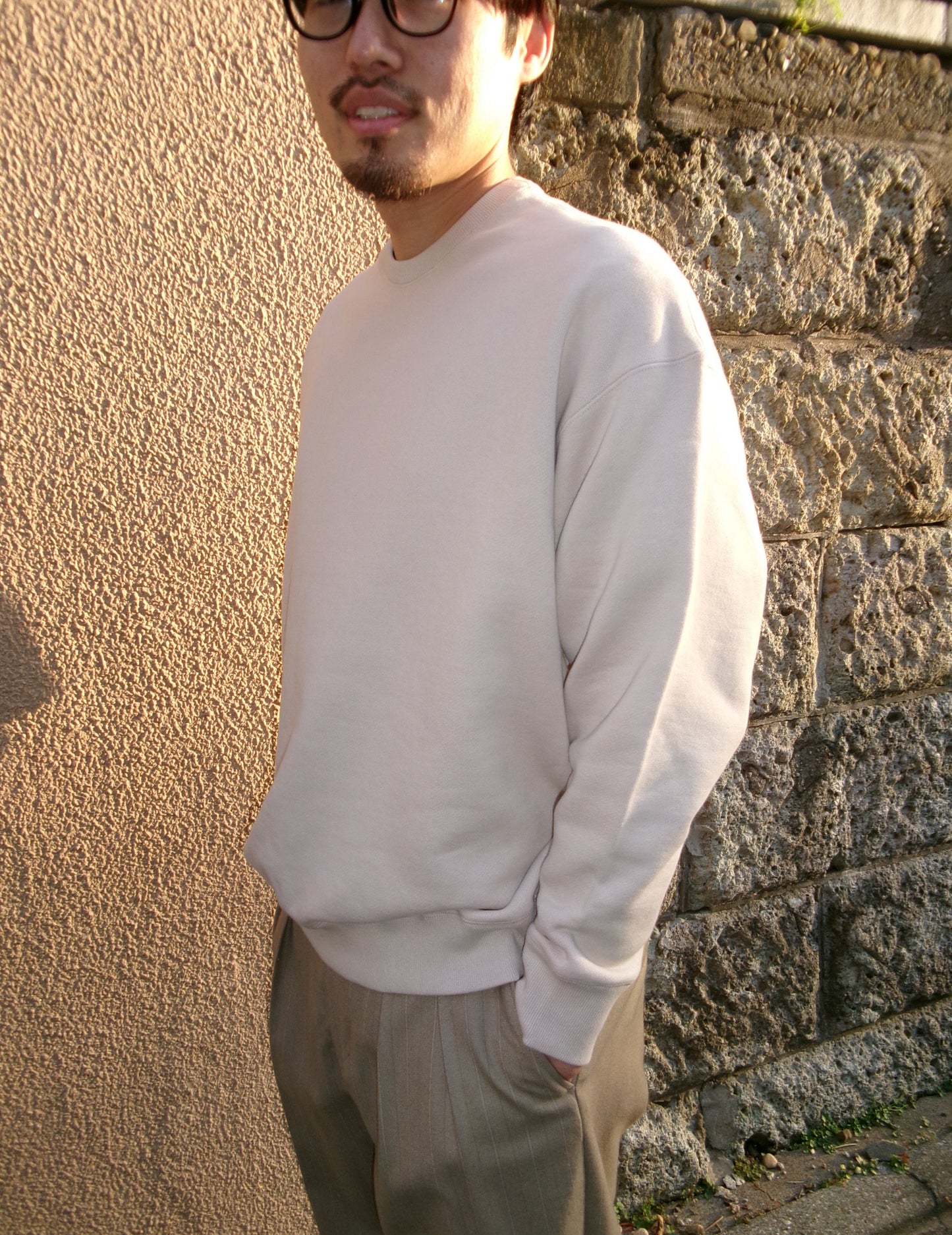 FUJI CREW NECK SWEAT- PINK-