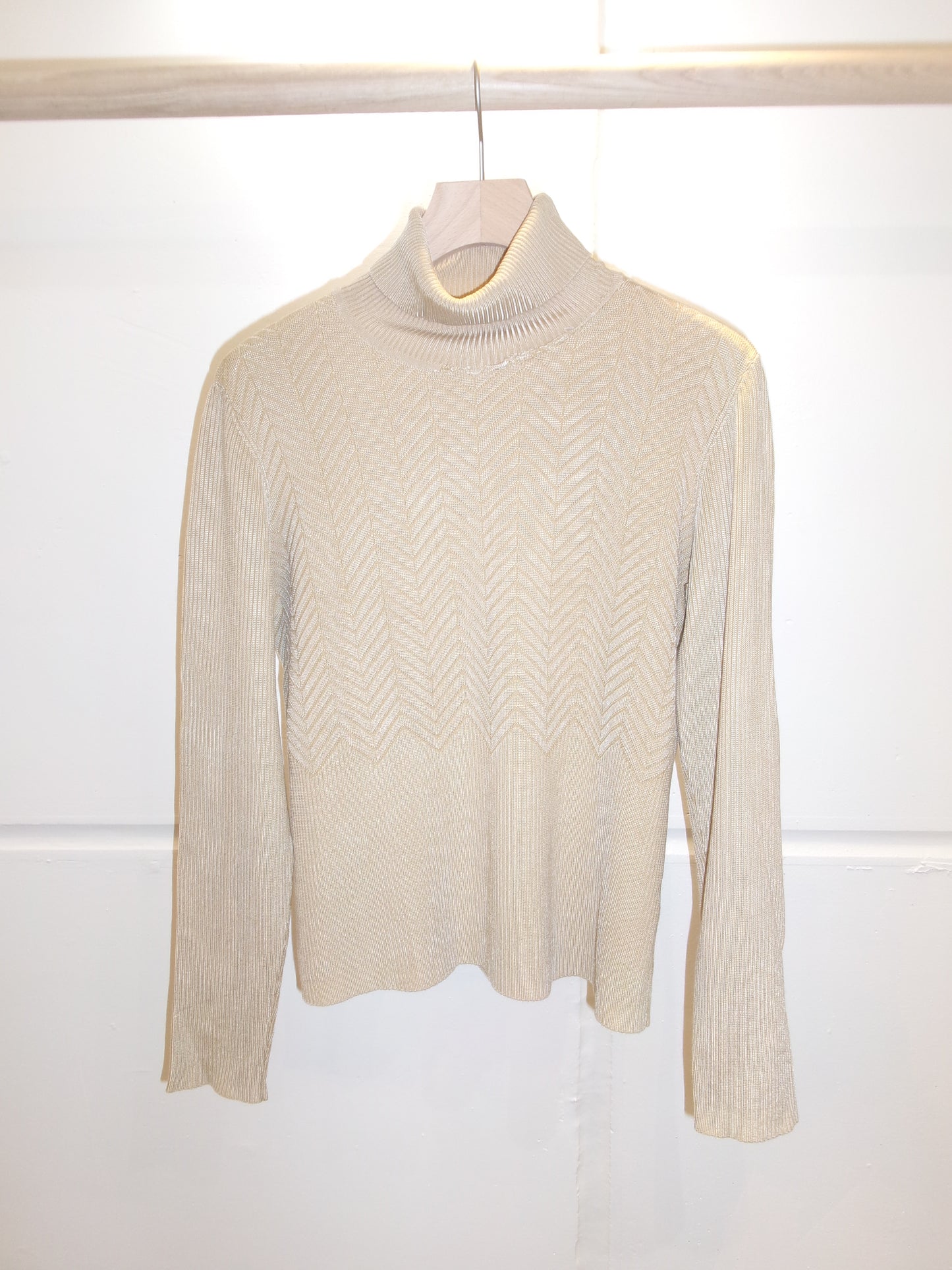 Vintage Beige Turtleneck