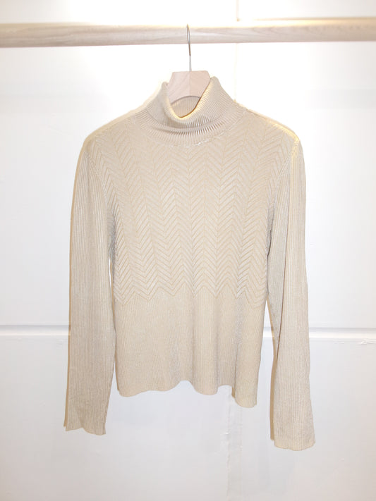 Vintage Beige Turtleneck
