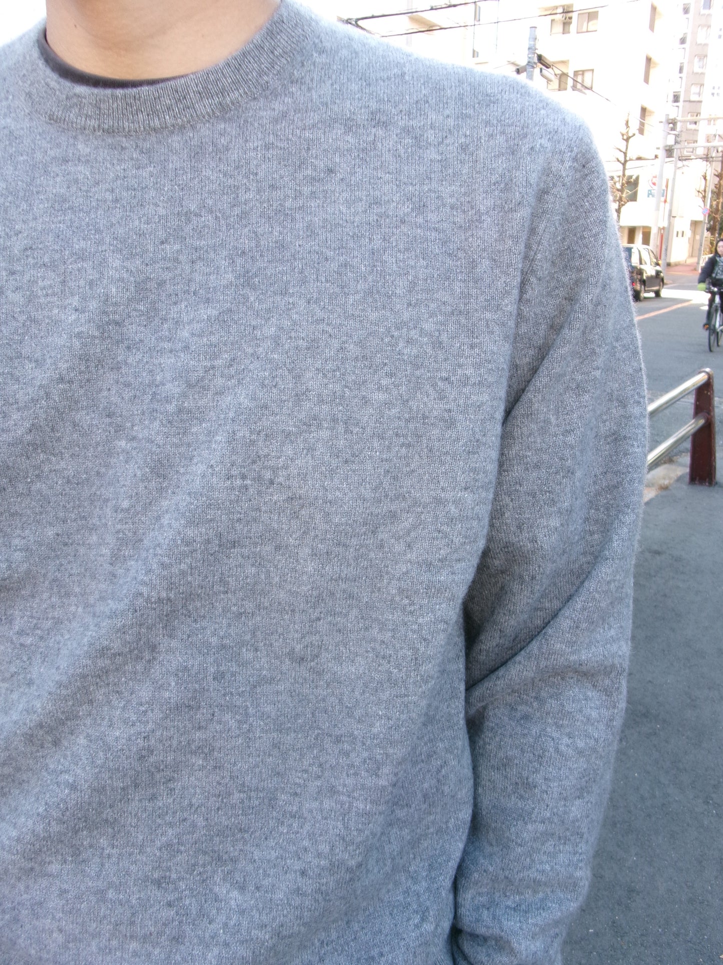 daily store original cashmere knit  -GRAY-