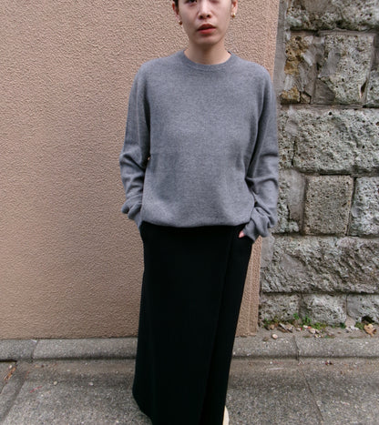 daily store original cashmere knit  -GRAY-